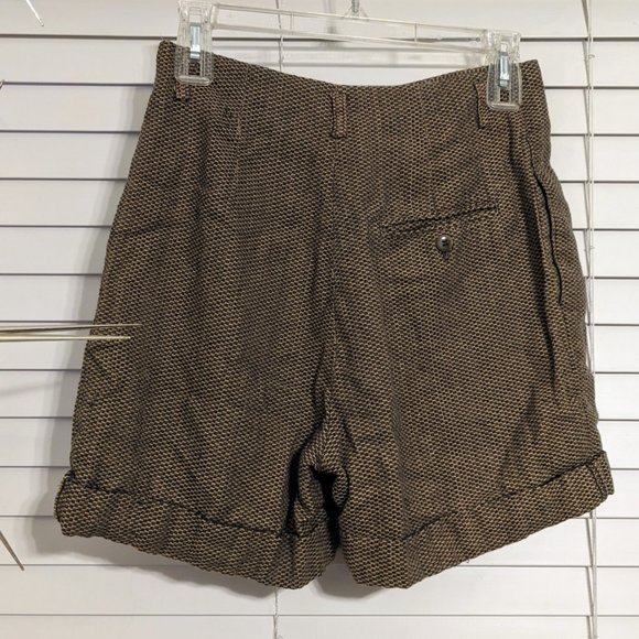 Haley High Waisted Brown Woven Shorts Size 6 - Picture 2 of 3